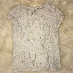 Lace short sleeve top